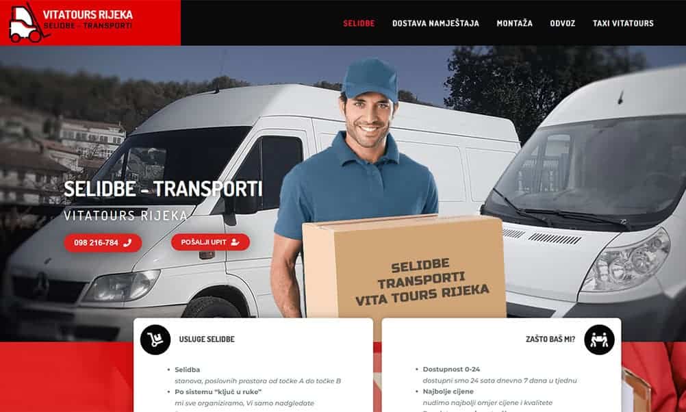 web dizajn selidbe vitatours